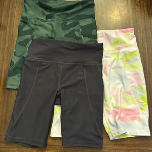 Old Navy Active Powersoft Biker Shorts girls bundle of 3, Size 8